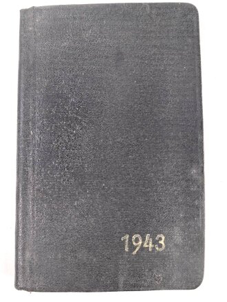 "Merkbuch für 1943" von einem Soldaten mit einigen Eintragungen, unter DIN A6