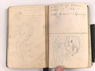 "Friedrich Krupp Kalender 1940 " mit einigen Eintragungen, unter DIN A6