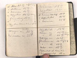 "Friedrich Krupp Kalender 1940 " mit einigen Eintragungen, unter DIN A6