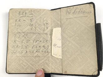 "Friedrich Krupp Kalender 1940 " mit einigen Eintragungen, unter DIN A6