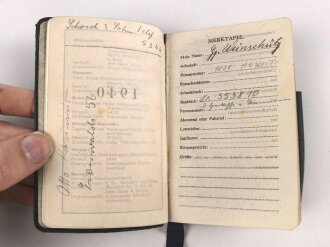 "Friedrich Krupp Kalender 1940 " mit einigen Eintragungen, unter DIN A6