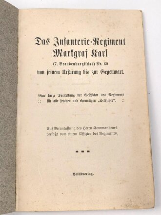 "Das Infanterie-Regiment Markgraf Karl" ( 7....