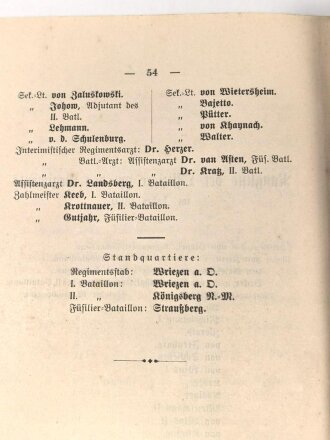 "Das Infanterie-Regiment Markgraf Karl" ( 7. Brandenburgisches ) Nr. 60 von seinem Ursprung bis zur Gegenwart. 55 Seiten, DIN A5
