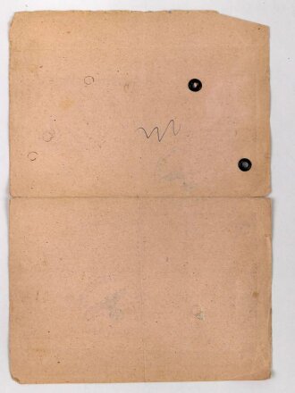 "Ausmusterungsschein" eines Händlers, datiert 1945