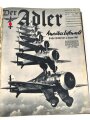 "Der Adler Jahrgang 1939" 23 Ausgaben, mehr als 500 Seiten, Umschlag defekt, Bindung löst sich