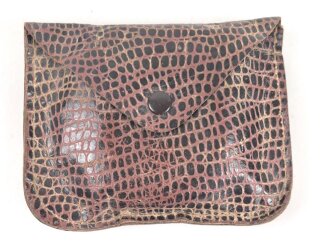 Kunstleder Hülle für eine Faltbrille aus der zeit des 2. Weltkrieg