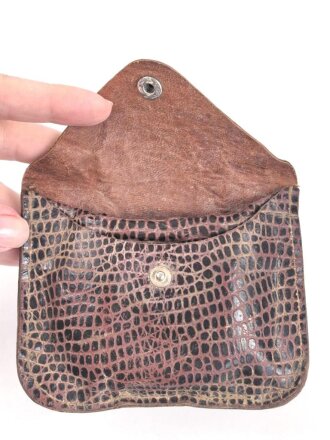 Kunstleder Hülle für eine Faltbrille aus der zeit des 2. Weltkrieg