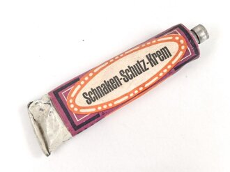 Metalltube "Schnaken - Schutz Krem", Hergestellt in Luxemburg, Gesamtlänge 10cm