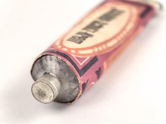 Metalltube "Schnaken - Schutz Krem", Hergestellt in Luxemburg, Gesamtlänge 10cm