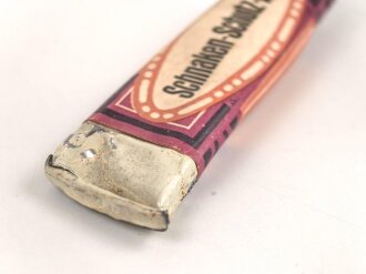 Metalltube "Schnaken - Schutz Krem", Hergestellt in Luxemburg, Gesamtlänge 10cm