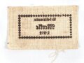 Reichsarbeitsdienst, Wäscheetikett für einen Arbeitsmann, ca. 4 x 6,5 cm, Textil
