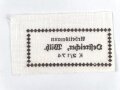 Reichsarbeitsdienst, Wäscheetikett für einen Arbeitsmann, ca. 3,5 x 6 cm, Textil