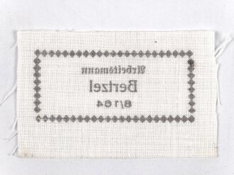 Reichsarbeitsdienst, Wäscheetikett für einen...