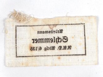 Reichsarbeitsdienst, Wäscheetikett für einen...