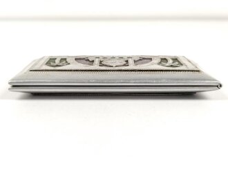 Afrikakorps, Leichtmetall Zigarettenetui eines Kriegsgefangenen in gutem Zustand