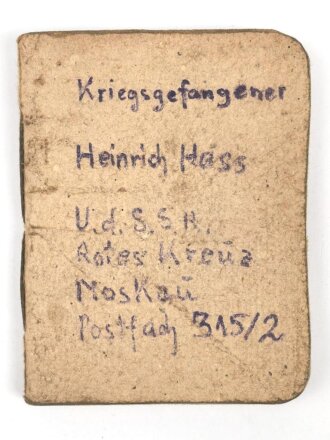 Notizbuch eines Kriegsfangenen in der UDSSR 1946