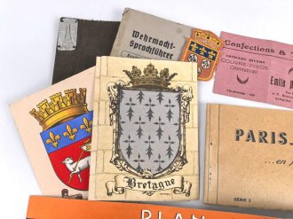 Konvolut eines Angehörigen der Besatzungstruppe in Frankreich. Ob alle Gegenstände aus der Zeit des 2. Weltkrieg stammen, kann ich nicht sagen.