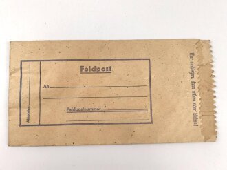 Feldpost Umschlag, relativ dickes Papier, 11x21cm