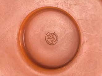 Salzdose Wehrmacht aus oranger Preßmasse. Gebraucht