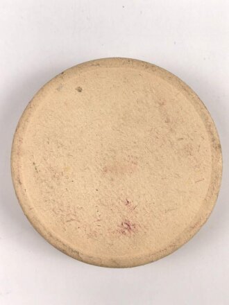 Leere Pappdose "Aggenstein mit Emmentaler-Zusatz" Schmelzkäse. Durchmesser 11cm, höchstwahrscheinlich aus der Zeit des 2. Weltkrieg