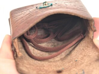 Tasche für Bezard Kompass 2. Weltkrieg, ungebraucht, mit Fangschnur