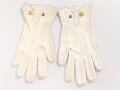 Paar weisse Handschuhe für Offiziere, gebraucht, ungereinigt