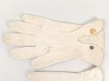 Paar weisse Handschuhe für Offiziere, gebraucht, ungereinigt
