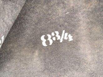 Paar  Handschuhe für Offiziere aus grauem Nappaleder, datiert 1942