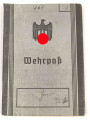 Wehrpaß Heer, eingestellt am 2.11.37 bei Maschinengewehr Btl. 10 Pirmasens.