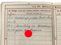 Wehrpaß Heer, eingestellt am 2.11.37 bei Maschinengewehr Btl. 10 Pirmasens.