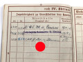 Wehrpaß Heer, eingestellt am 2.11.37 bei Maschinengewehr Btl. 10 Pirmasens.