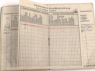 Wehrpaß Heer, eingestellt am  15.3.37 bei Sanitätsstaffel Detmold.
