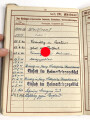 Wehrpaß Heer, eingestellt am  15.3.37 bei Sanitätsstaffel Detmold.
