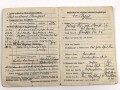 Wehrpaß Heer, eingestellt am  15.3.37 bei Sanitätsstaffel Detmold.
