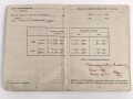 Wehrpaß Heer, eingestellt am  15.3.37 bei Sanitätsstaffel Detmold.