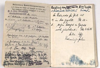 "Die Erdmannshöhle bei Hafel" datiert 1910, 32 Seiten und 2 Postkarten dazu