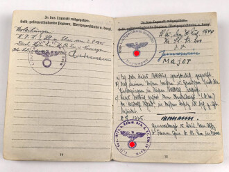 "Die Erdmannshöhle bei Hafel" datiert 1910, 32 Seiten und 2 Postkarten dazu