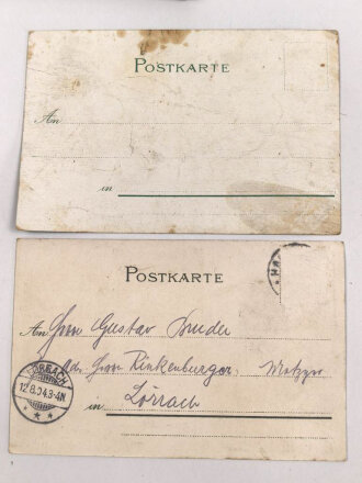 "Die Erdmannshöhle bei Hafel" datiert 1910, 32 Seiten und 2 Postkarten dazu