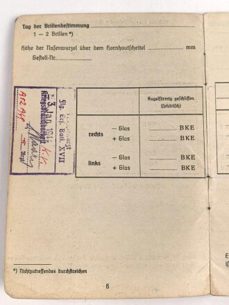 Soldbuch Luftwaffe , ausgestellt am 2.10.1943 bei Luftgau Paris.
