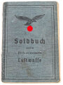 Soldbuch Luftwaffe , ausgestellt am 2.10.1943 bei Luftgau Paris.