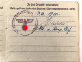Soldbuch Luftwaffe , ausgestellt am 2.10.1943 bei Luftgau Paris.