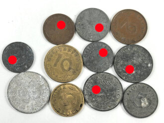 11 Stück Kleinmünzen III.Reich