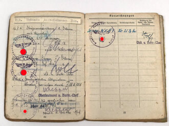 Soldbuch Panzertruppe, ausgestellt am 26.8.1939 bei Artillerie Regiment 19