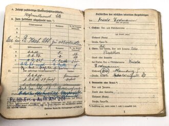 Soldbuch Panzertruppe, ausgestellt am 26.8.1939 bei Artillerie Regiment 19