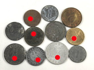 11 Stück Kleinmünzen III.Reich