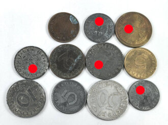 11 Stück Kleinmünzen III.Reich
