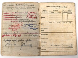 Soldbuch Luftwaffe , ausgestellt 1.9.1940 bei Landesschützen Ausbildungs Kompanie Detmold.