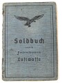 Soldbuch Luftwaffe , ausgestellt 1.9.1940 bei Landesschützen Ausbildungs Kompanie Detmold.