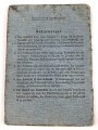 Soldbuch Luftwaffe , ausgestellt 1.9.1940 bei Landesschützen Ausbildungs Kompanie Detmold.