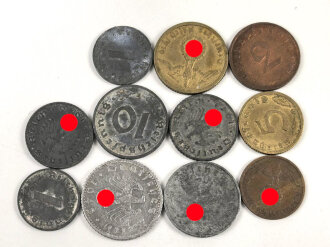 11 Stück Kleinmünzen III.Reich